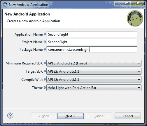 Creating the Eclipse project