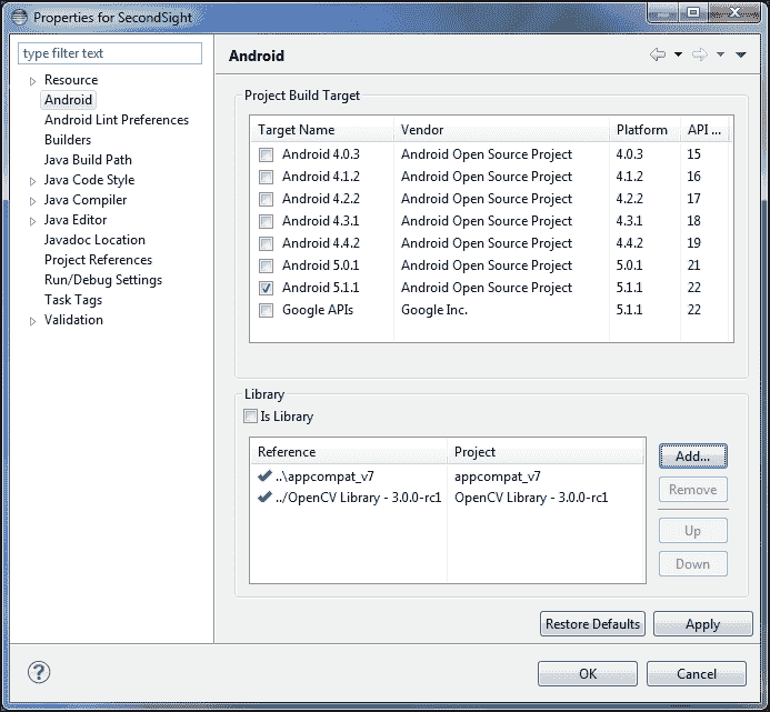 Creating the Eclipse project