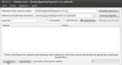 Step 3 - configuring OpenCV Version 2.4.2