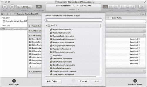 Adding OpenCV framework