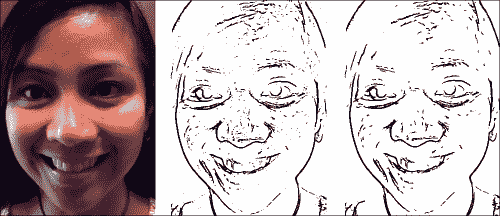 Reducing the random pepper noise from the sketch image