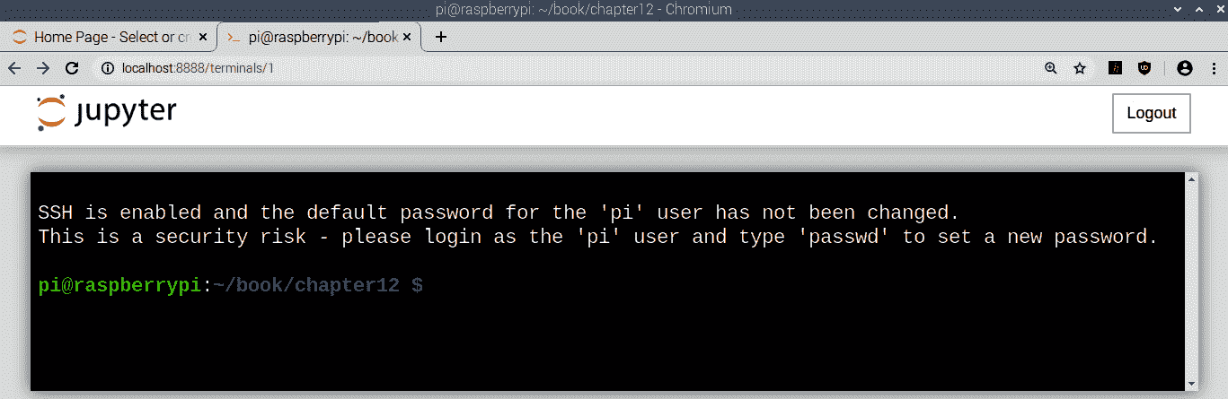 Figure 12.8 – Command Prompt running in a web browser tab 