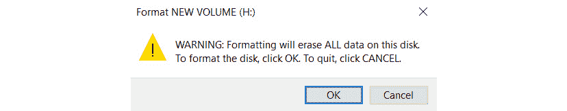 Figure 27: Dialogue box for confirmation 