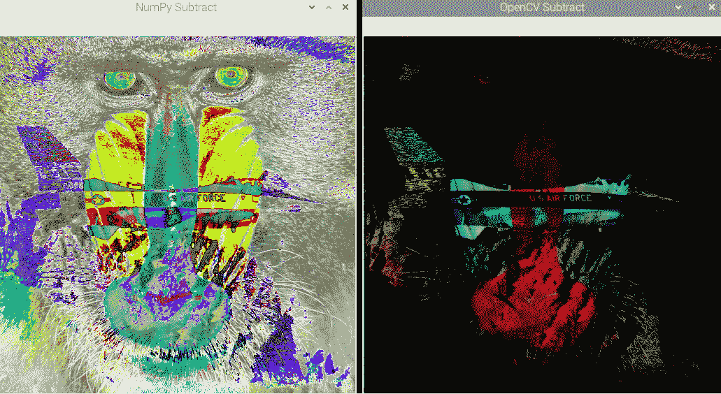 Figure 5.3 – Subtraction with NumPy and OpenCV